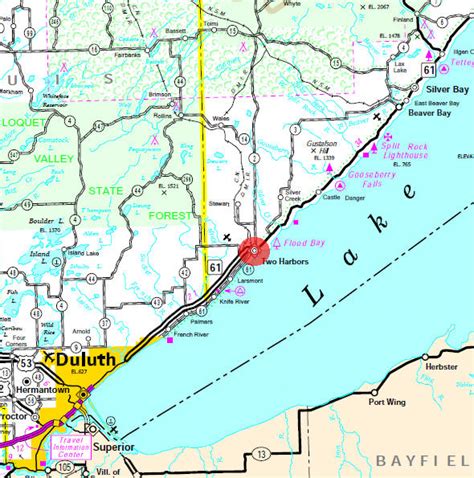 two harbors minnesota map.